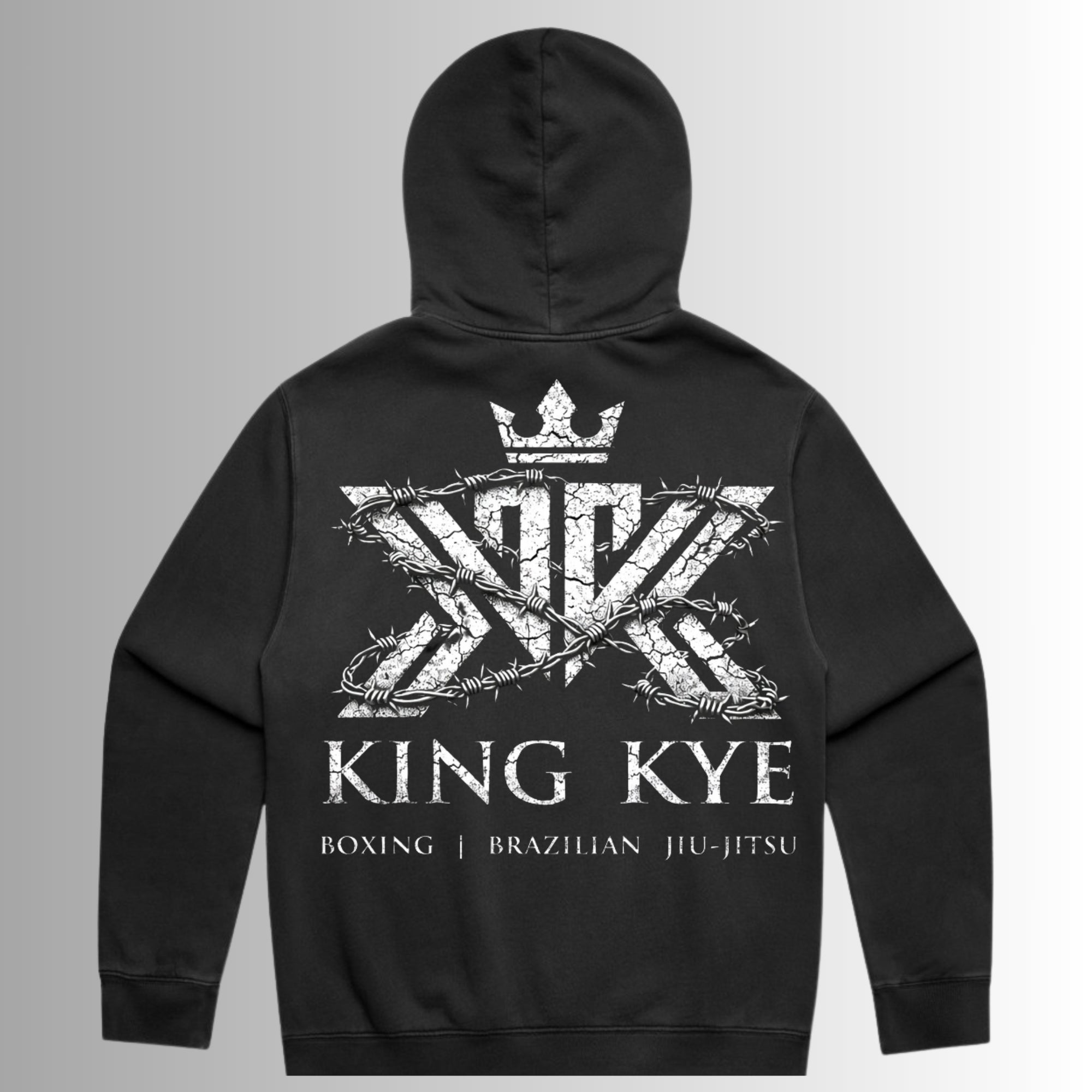 Black Stencil Hood with White Logo